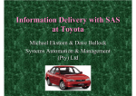 Information Delivery with SAS at Toyota