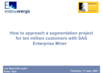How to approach a segmentation project for ten million customers with SAS Enterprise Miner