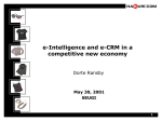 e-Intelligence and e-CRM in a competitive new economy