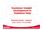 Customer Insight development in Vodafone Italy