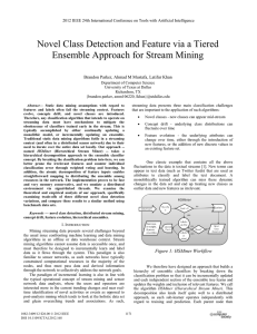 Novel Class Detection and Feature via a Tiered Ensemble Approach for Stream Mining