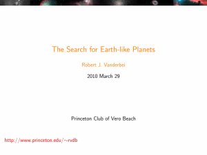 The Search for Earth-Like Planets