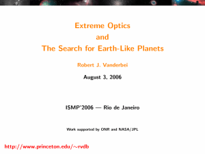 Extreme Optics and the Search for Earth-Like Planets