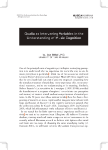 Qualia as intervening variables in the understanding of music cognition