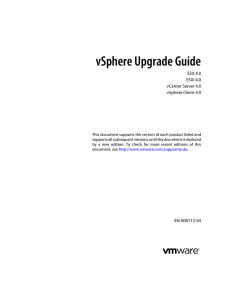 VMware ESX/VC Upgrade Guide