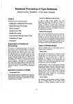 Relational Processing of Tape Databases