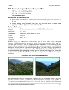 View plan for Kaluakauila Management Unit