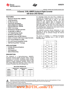 ADS5270 数据资料 dataSheet 下载