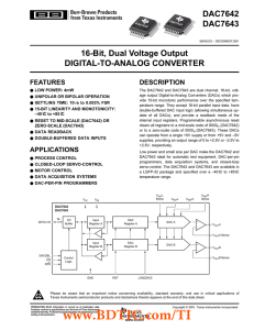 DAC7642 数据资料 dataSheet 下载