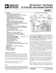 ADuC824 数据手册DataSheet 下载