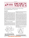 DN323 - New Instrumentation Amplifiers Maximize Output Swing on Low Voltage Supplies