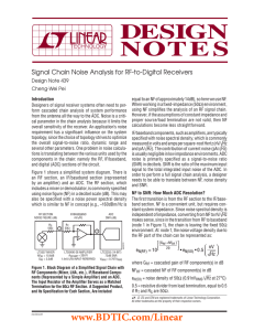 DN439 - Signal Chain Noise Analysis for RF-to-Digital Receivers