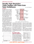 Dec 2005 Simplify High-Resolution Video Designs with Fixed-Gain Triple Multiplexers