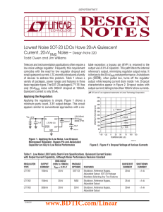 DN220 - Lowest Noise SOT-23 LDOs Have 20µA Quiescent Current, 20µVrms Noise