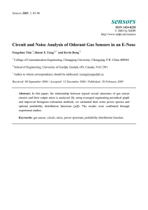 Circuit and Noise Analysis of Odorant Gas Sensors in an E-Nose