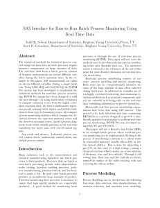 SAS Interface for Run-to-Run Batch Process Monitoring Using Real-time Data
