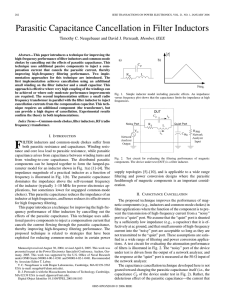 T.C. Neugebauer and D.J. Perreault, “Parasitic Capacitance Cancellation in Filter Inductors,” IEEE Transactions on Power Electronics , Vol. 21, No. 1, January 2006, pp. 282-288.