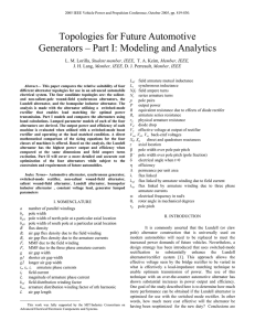 L.M. Lorilla, T.A. Keim, J.H. Lang, and D.J. Perreault, “Topologies for Future Automotive Generators – Part I: Modeling and Analytics,” 2005 IEEE Vehicle Power and Propulsion Conference, October 2005, pp. 819-830.