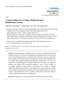 Wang, J., Q. Yang, W. Sima, T. Yuan, and M. Zahn, A Smart Online Over-Voltage Monitoring and Identification System, Energies, 4, pp. 599-615, 2011