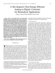 A Bio-inspired Ultra-Energy-Efficient Analog-to-Digital Converter for Biomedical Applications