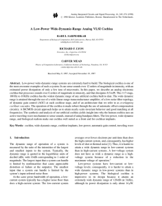 A Low-Power Wide-Dynamic-Range Analog VLSI Cochlea