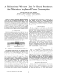 A Bidirectional Wireless Link for Neural Prostheses that Minimizes Implanted Power Consumption