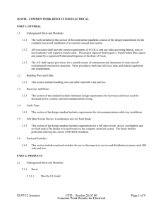 26 05 00 Common Work Results for Electrical