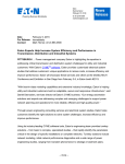 Eaton Experts Help Increase System Efficiency and Performance in Transmission, Distribution and Industrial Systems 2/5/15 Read more