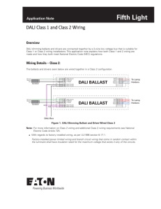 DALI Class 1 and Class 2 Wiring