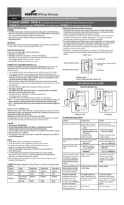 RF Smart Dimmer Instruction Sheet