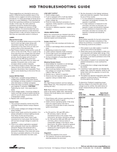 Basic Troubleshooting Methods for HID Fixtures