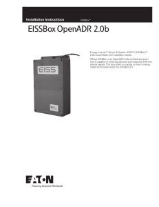 EISSBox OpenADR 2.0b Installation Instruction