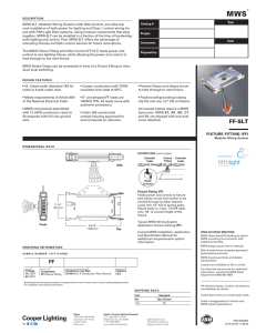 FF-5LT Fixture Fitting Specification Sheet