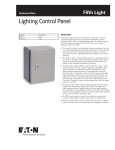Lighting Control Panel Spec Sheet