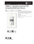 NeoSwitch - Dual Tech RR7 Compatible Wall Switch Sensor Spec Sheet