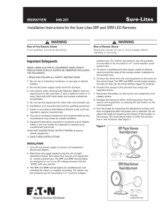 SEL LED Remote (SRP/SRM) instruction sheet - 049-261
