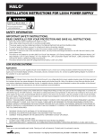 Installation Instructions for L2004 Power Supply