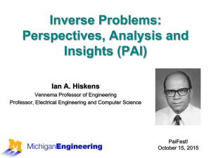 Inverse Problems: Perspectives, Analysis and Insights (PAl),