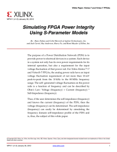 Simulating FPGA Power Integrity Using S-Parameter Models