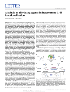 101. Alcohols as alkylating agents in heteroarene C H functionalization