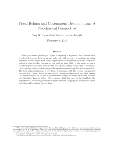 Fiscal Reform and Government Debt in Japan: A Neoclassical Perspective