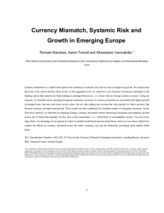 Currency Mismatch, Systemic Risk in Emerging Europe (December 2009)