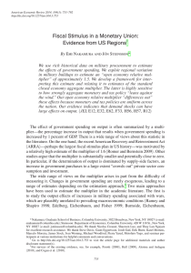 "Fiscal Stimulus in a Monetary Union: Evidence from U.S. Regions"