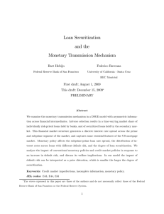 Loan Securitization and the Monetary Transmission Mechanism