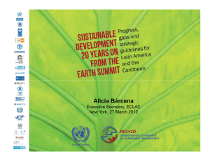 Alicia Bárcena Presentation: Sustainable development 20 years on from the earth summit