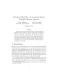 International Portfolios: An Incomplete Markets General Equilibrium Approach