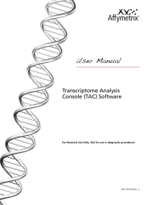Affymetrix Software User Manuals