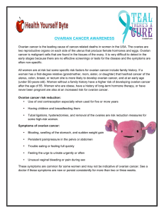 Smor gas bord, September 22 2015 Ovarian Cancer Awareness