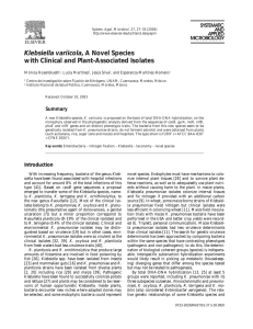 Systematic and Applied Microbiology