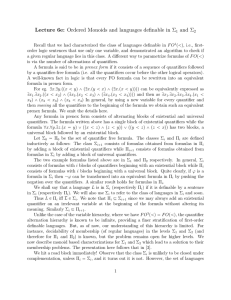 Lecture 6e (Ordered Monoids and languages in 1 and 2 )